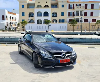 Front view of a rental Mercedes-Benz E-Class Cabrio in Limassol, Cyprus ✓ Car #3315. ✓ Automatic TM ✓ 0 reviews.