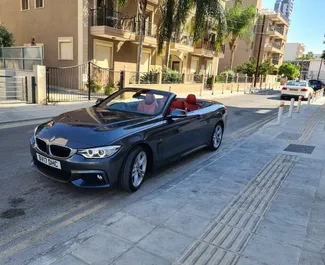 Front view of a rental BMW 430i Cabrio in Limassol, Cyprus ✓ Car #3299. ✓ Automatic TM ✓ 3 reviews.
