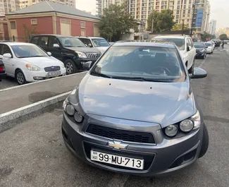 Front view of a rental Chevrolet Aveo in Baku, Azerbaijan ✓ Car #3511. ✓ Automatic TM ✓ 0 reviews.