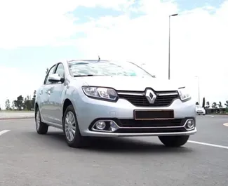 Front view of a rental Renault Logan in Baku, Azerbaijan ✓ Car #3490. ✓ Automatic TM ✓ 0 reviews.