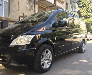 Front view of a rental Mercedes-Benz Viano in Baku, Azerbaijan ✓ Car #3525. ✓ Automatic TM ✓ 0 reviews.