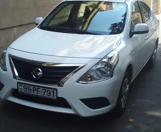 Front view of a rental Nissan Sunny in Baku, Azerbaijan ✓ Car #3513. ✓ Automatic TM ✓ 0 reviews.