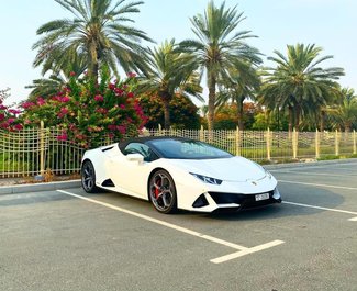 Hire a Lamborghini Huracan Evo car at Dubai airport in  UAE