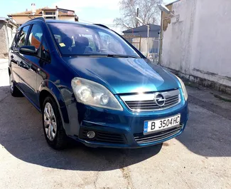 Front view of a rental Opel Zafira at Burgas Airport, Bulgaria ✓ Car #3624. ✓ Automatic TM ✓ 0 reviews.