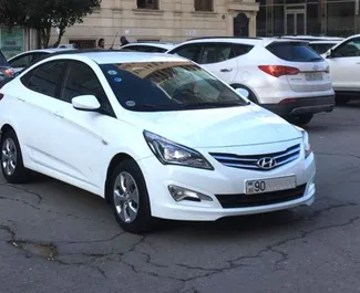 Front view of a rental Hyundai Accent in Baku, Azerbaijan ✓ Car #3495. ✓ Automatic TM ✓ 0 reviews.
