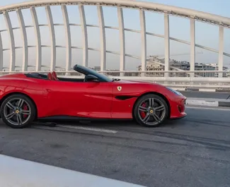 Ferrari Portofino rental. Luxury, Cabrio Car for Renting in the UAE ✓ Deposit of 5000 AED ✓ TPL, CDW insurance options.