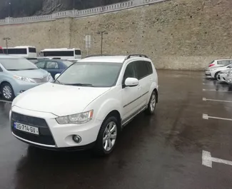 Front view of a rental Mitsubishi Outlander in Tbilisi, Georgia ✓ Car #3682. ✓ Automatic TM ✓ 0 reviews.