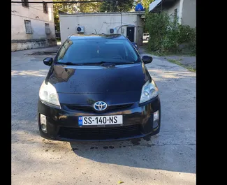 Front view of a rental Toyota Prius in Kutaisi, Georgia ✓ Car #3849. ✓ Automatic TM ✓ 0 reviews.