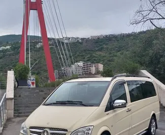 Front view of a rental Mercedes-Benz Vito in Tbilisi, Georgia ✓ Car #3675. ✓ Automatic TM ✓ 1 reviews.