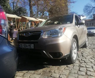 Front view of a rental Subaru Forester in Tbilisi, Georgia ✓ Car #3854. ✓ Automatic TM ✓ 0 reviews.