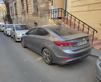 Front view of a rental Hyundai Elantra in Tbilisi, Georgia ✓ Car #3858. ✓ Automatic TM ✓ 0 reviews.