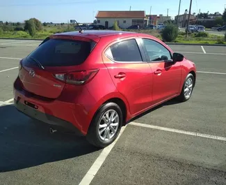 Mazda Demio 2016 available for rent in Larnaca, with unlimited mileage limit.