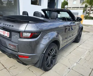 Land Rover Evouqe Cabrio 2019 car hire in Cyprus, featuring ✓ Diesel fuel and 240 horsepower ➤ Starting from 390 EUR per day.