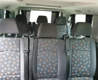 Interior of Mercedes-Benz Vito for hire in Georgia. A Great 9-seater car with a Manual transmission.