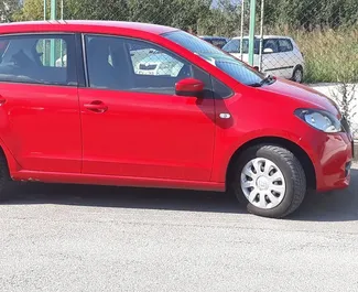 Front view of a rental Skoda Citigo in Tivat, Montenegro ✓ Car #509. ✓ Manual TM ✓ 1 reviews.