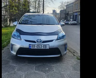 Front view of a rental Toyota Prius in Kutaisi, Georgia ✓ Car #4126. ✓ Automatic TM ✓ 0 reviews.