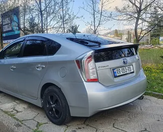 Hybrid 1.8L engine of Toyota Prius 2013 for rental in Kutaisi.