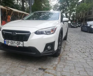 Petrol 2.0L engine of Subaru Crosstrek 2019 for rental in Tbilisi.