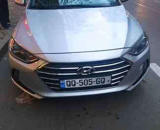 Front view of a rental Hyundai Elantra in Tbilisi, Georgia ✓ Car #4166. ✓ Automatic TM ✓ 0 reviews.