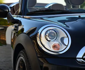Mini Cooper Cabrio 2012 car hire in Montenegro, featuring ✓ Petrol fuel and 145 horsepower ➤ Starting from 65 EUR per day.