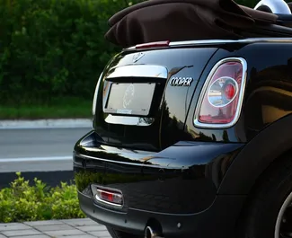 Mini Cooper Cabrio 2012 available for rent in Budva, with unlimited mileage limit.
