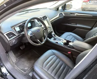 Interior of Ford Fusion for hire in Georgia. A Great 5-seater car with a Automatic transmission.