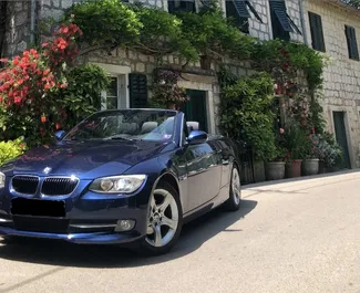 Front view of a rental BMW 3-series Cabrio in Budva, Montenegro ✓ Car #890. ✓ Automatic TM ✓ 0 reviews.