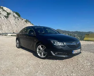 Front view of a rental Opel Insignia in Becici, Montenegro ✓ Car #4272. ✓ Automatic TM ✓ 0 reviews.