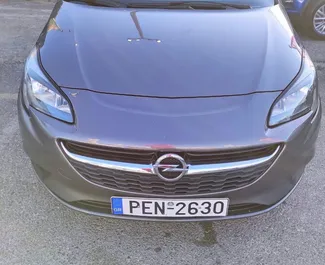 Front view of a rental Opel Corsa in Crete, Greece ✓ Car #1554. ✓ Manual TM ✓ 0 reviews.