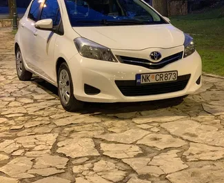 Front view of a rental Toyota Yaris in Becici, Montenegro ✓ Car #4269. ✓ Automatic TM ✓ 5 reviews.