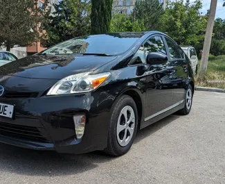 Front view of a rental Toyota Prius in Tbilisi, Georgia ✓ Car #4312. ✓ Automatic TM ✓ 3 reviews.
