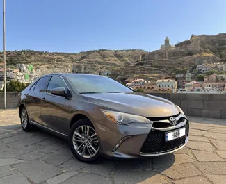 Front view of a rental Toyota Camry in Tbilisi, Georgia ✓ Car #4404. ✓ Automatic TM ✓ 1 reviews.