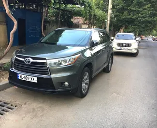 Front view of a rental Toyota Highlander in Tbilisi, Georgia ✓ Car #4420. ✓ Automatic TM ✓ 0 reviews.