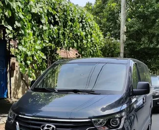 Front view of a rental Hyundai H1 in Tbilisi, Georgia ✓ Car #4422. ✓ Manual TM ✓ 1 reviews.