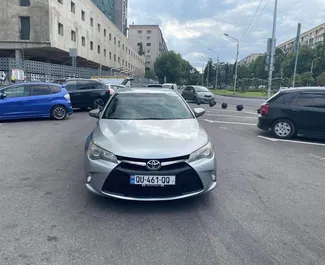 Front view of a rental Toyota Camry in Tbilisi, Georgia ✓ Car #4434. ✓ Automatic TM ✓ 1 reviews.