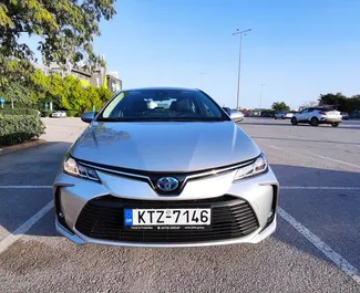Front view of a rental Toyota Corolla in Thessaloniki, Greece ✓ Car #4237. ✓ Automatic TM ✓ 0 reviews.
