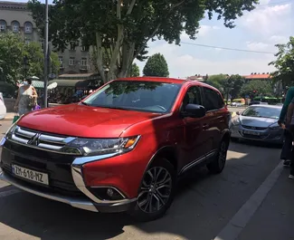 Front view of a rental Mitsubishi Outlander in Tbilisi, Georgia ✓ Car #4423. ✓ Automatic TM ✓ 0 reviews.
