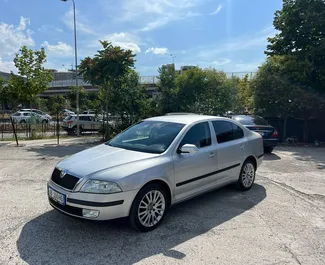 Front view of a rental Skoda Octavia in Tirana, Albania ✓ Car #4473. ✓ Automatic TM ✓ 0 reviews.