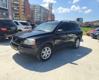 Front view of a rental Volvo XC90 at Tirana airport, Albania ✓ Car #4672. ✓ Automatic TM ✓ 0 reviews.