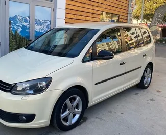 Front view of a rental Volkswagen Touran in Tirana, Albania ✓ Car #4683. ✓ Automatic TM ✓ 1 reviews.