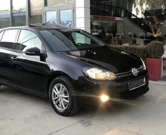 Front view of a rental Volkswagen Golf 6 in Tirana, Albania ✓ Car #4634. ✓ Automatic TM ✓ 3 reviews.