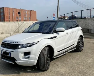 Front view of a rental Range Rover Evoque in Tirana, Albania ✓ Car #4594. ✓ Automatic TM ✓ 0 reviews.