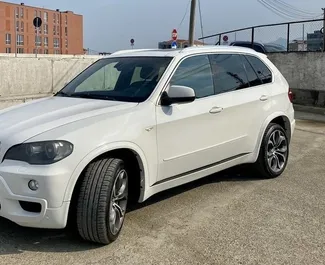 Front view of a rental BMW X5 in Tirana, Albania ✓ Car #4590. ✓ Automatic TM ✓ 0 reviews.