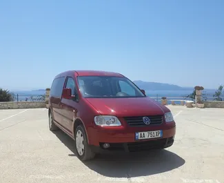 Front view of a rental Volkswagen Caddy in Saranda, Albania ✓ Car #4556. ✓ Manual TM ✓ 1 reviews.