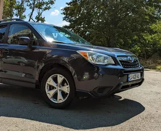 Front view of a rental Subaru Forester Limited in Tbilisi, Georgia ✓ Car #4199. ✓ Automatic TM ✓ 3 reviews.