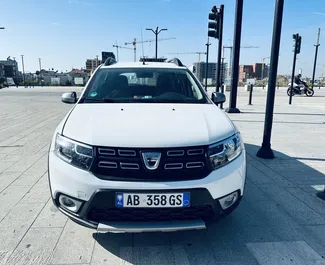 Front view of a rental Dacia Sandero Stepway in Tirana, Albania ✓ Car #4711. ✓ Manual TM ✓ 0 reviews.