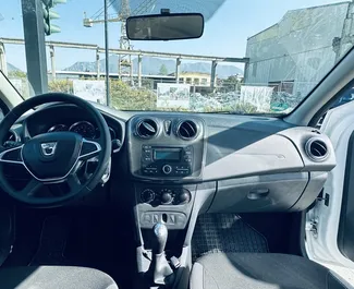 Interior of Dacia Sandero Stepway for hire in Albania. A Great 5-seater car with a Manual transmission.