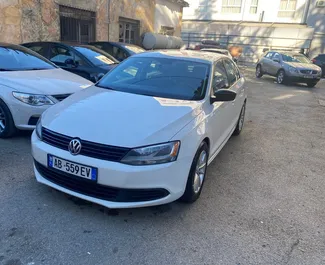 Front view of a rental Volkswagen Jetta in Tirana, Albania ✓ Car #4570. ✓ Automatic TM ✓ 0 reviews.