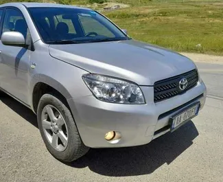 Front view of a rental Toyota Rav4 in Tirana, Albania ✓ Car #4623. ✓ Manual TM ✓ 0 reviews.