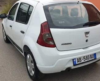 Dacia Sandero 2014 car hire in Albania, featuring ✓ Diesel fuel and 88 horsepower ➤ Starting from 30 EUR per day.